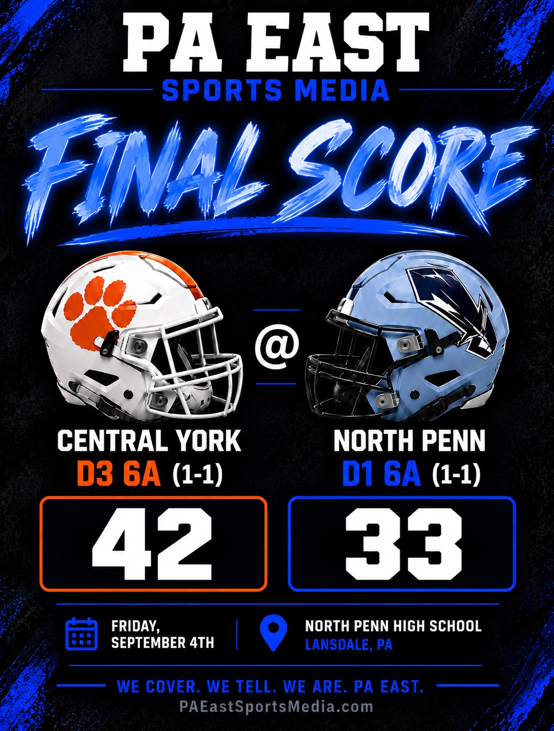 Central York defeats North Penn 42 to 33