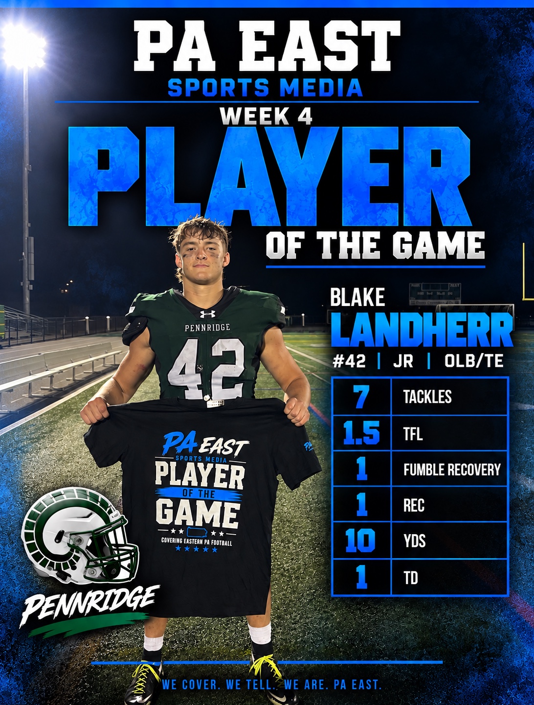 PA East Week 4 Player of the Game Blake Landherr