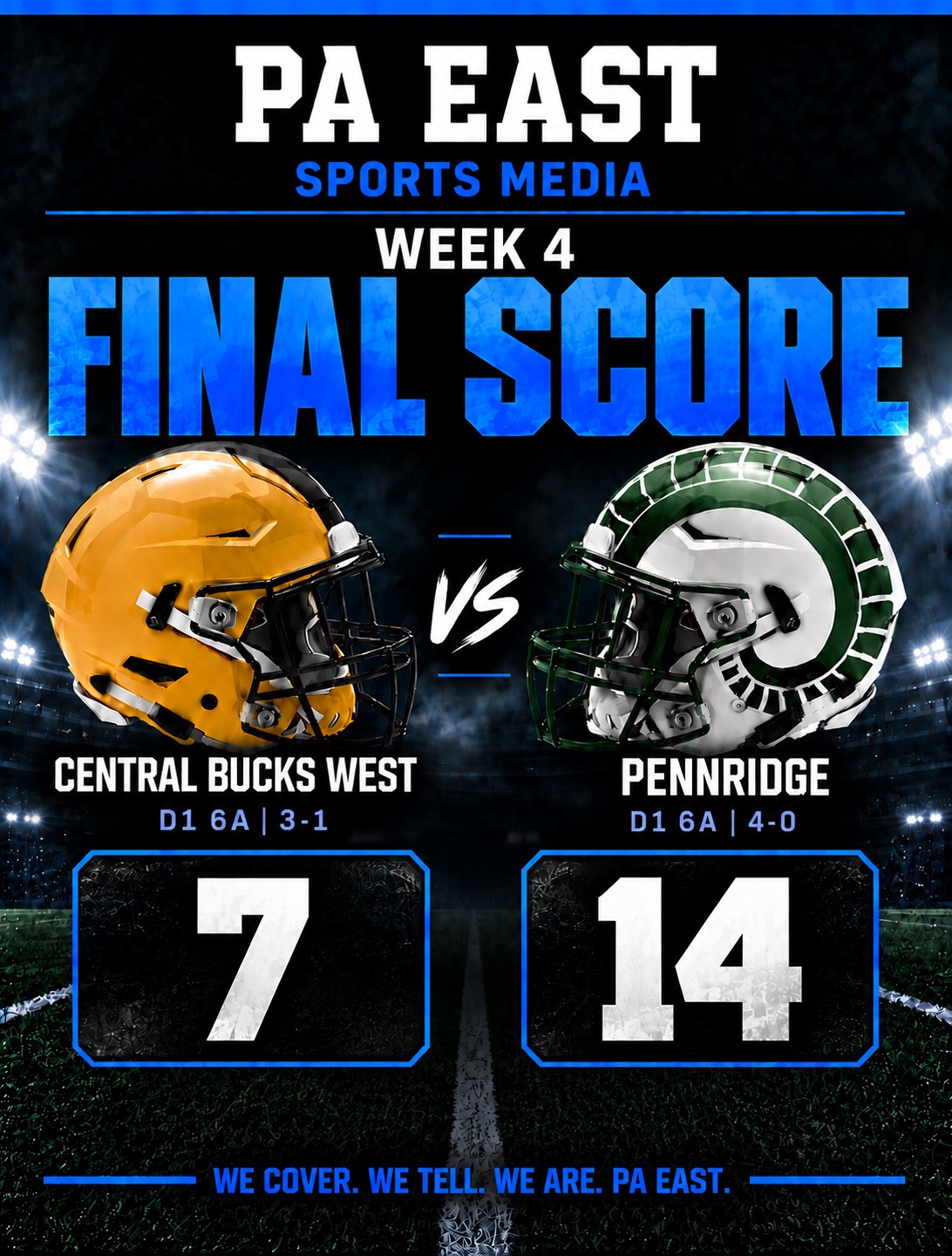 Pennridge defeats Central Bucks West 14 to 7